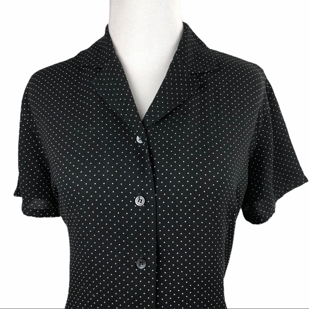 Liz Claiborne - Size MP - Black & white Polka dot